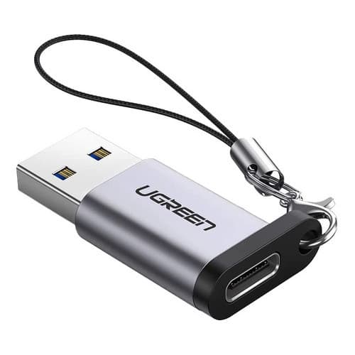 Adaptador Ugreen Us276 Usb 3.0 para Usb Tipo C Cinza Protocolo de Interface Usb 3.0