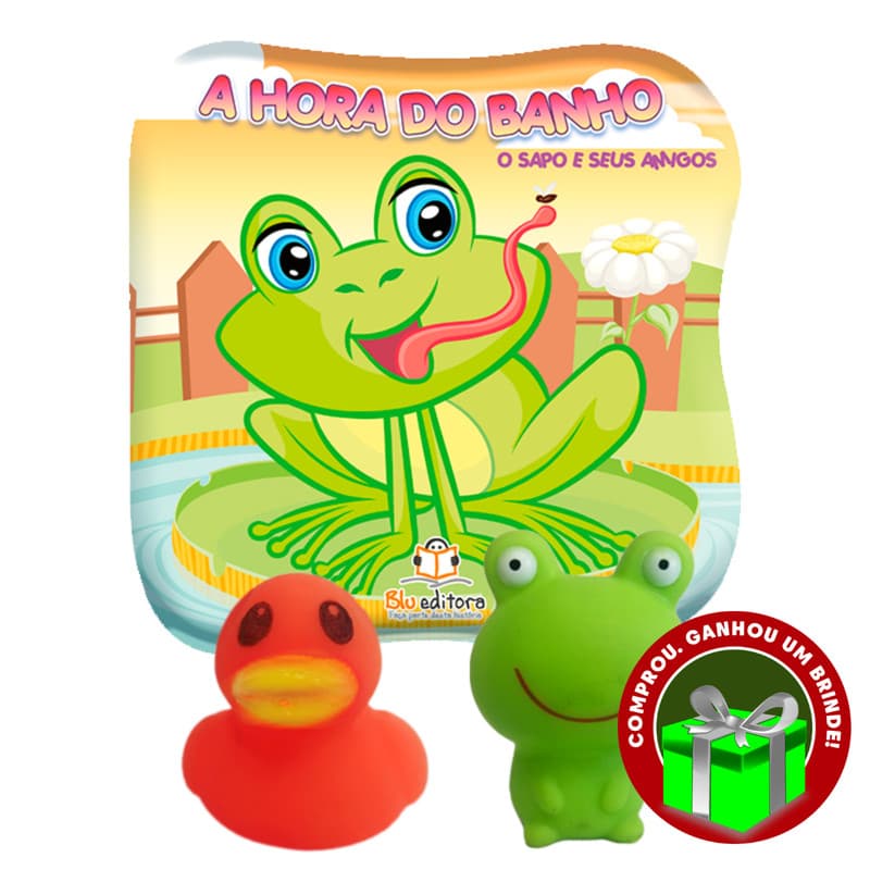 Livro A hora do banho: O sapo e seus amigos Blu Crianças Filhos Infantil Desenho História Brincar