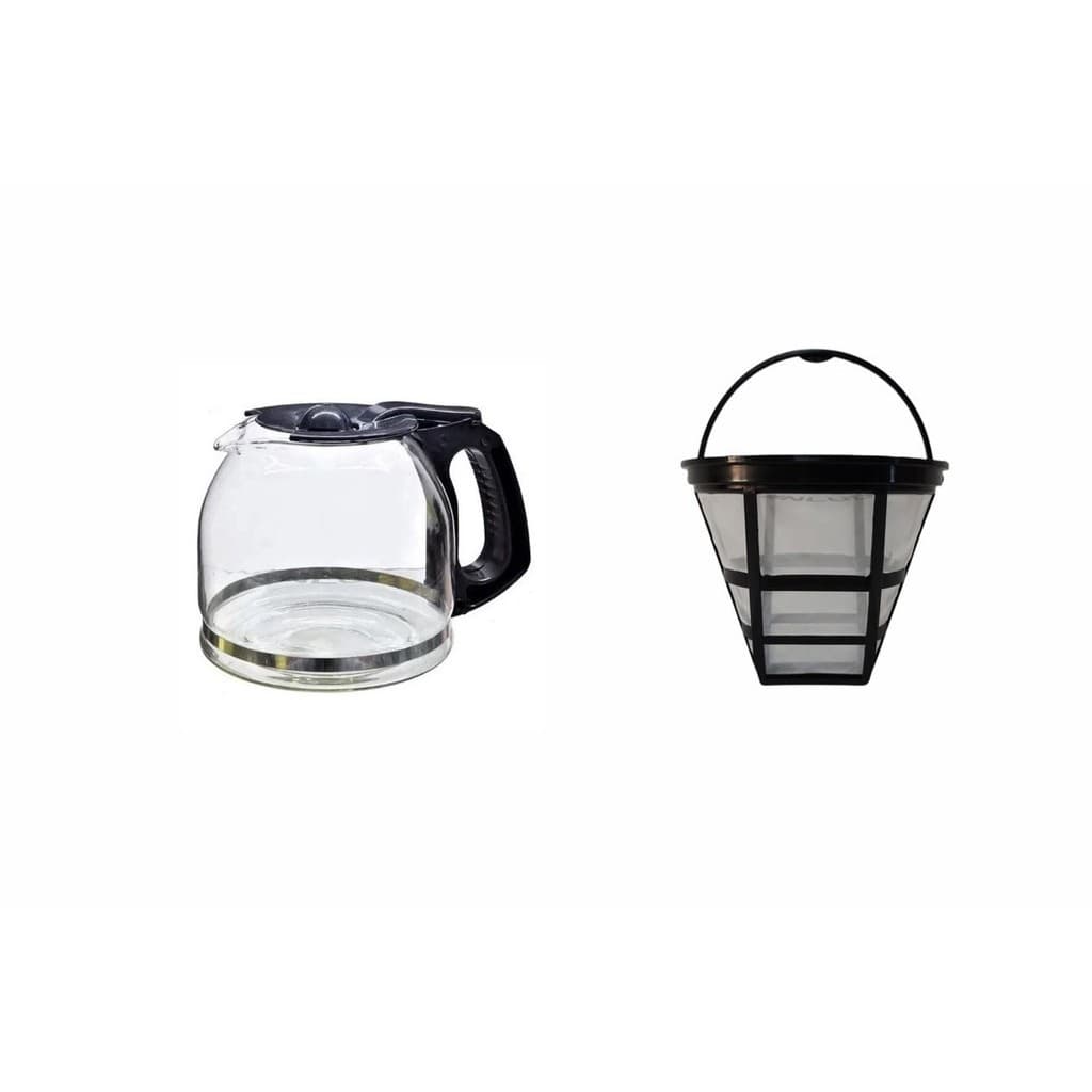 Jarra compatível e Filtro Permanente Cafeteira Electrolux ECM30 38 Xícaras Preta