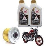 Kit Oleo Motor Honda 10w30 +filtro De Oleo + Bujao Cb250 Twister