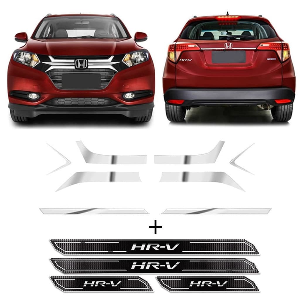 Kit Adesivos Grade Hr-v e Soleira Da Porta e Friso Traseiro Genérico
