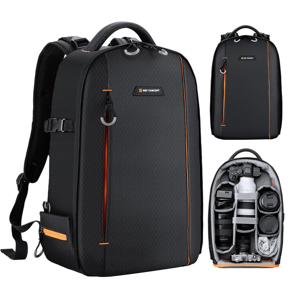 Mochila K&f Resistente Água P/ Equipamentos Câmeras Dslr 18L