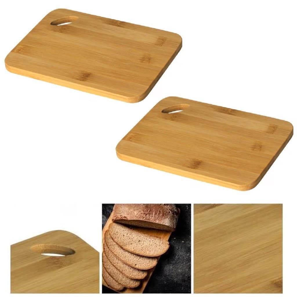 2 Tábuas De Corte em Bambu 28cm Churrasco Profissional