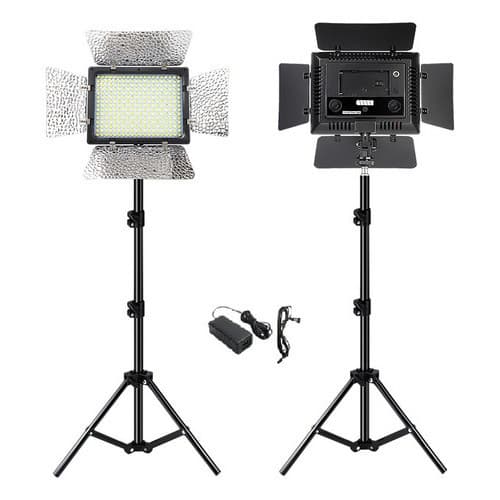 Led Iluminador Soleste W-300ii 3200k-5600k+fonte+tripe L