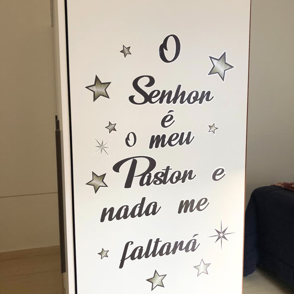 Adesivo Salmo 23 O Senhor é meu Pastor Decoração Evangélica