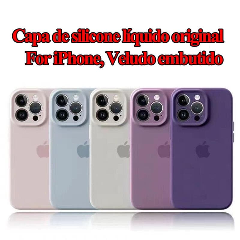 Luxo Original Logotipo Oficial Caso De Silicone Para iPhone Ar 17 16 15 14 13 12 11 Pro Max Capa Completa
