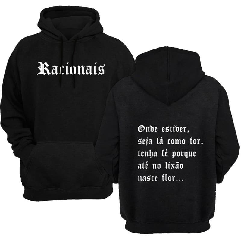 Moletom Canguru Racionais Adulto Qualidade Flanelado