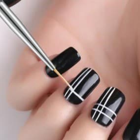 Kit 3 unidades Pincéis Ultra Fino para Decoração de Manicure e Francesinha nails designer
