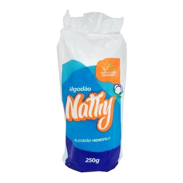 Nathy rolo de Algodão 250g Puro Hidrófilo 100% Macio