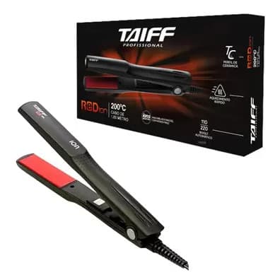 Chapinha Prancha Alisadora Taiff Red Íon Preto Bivolt