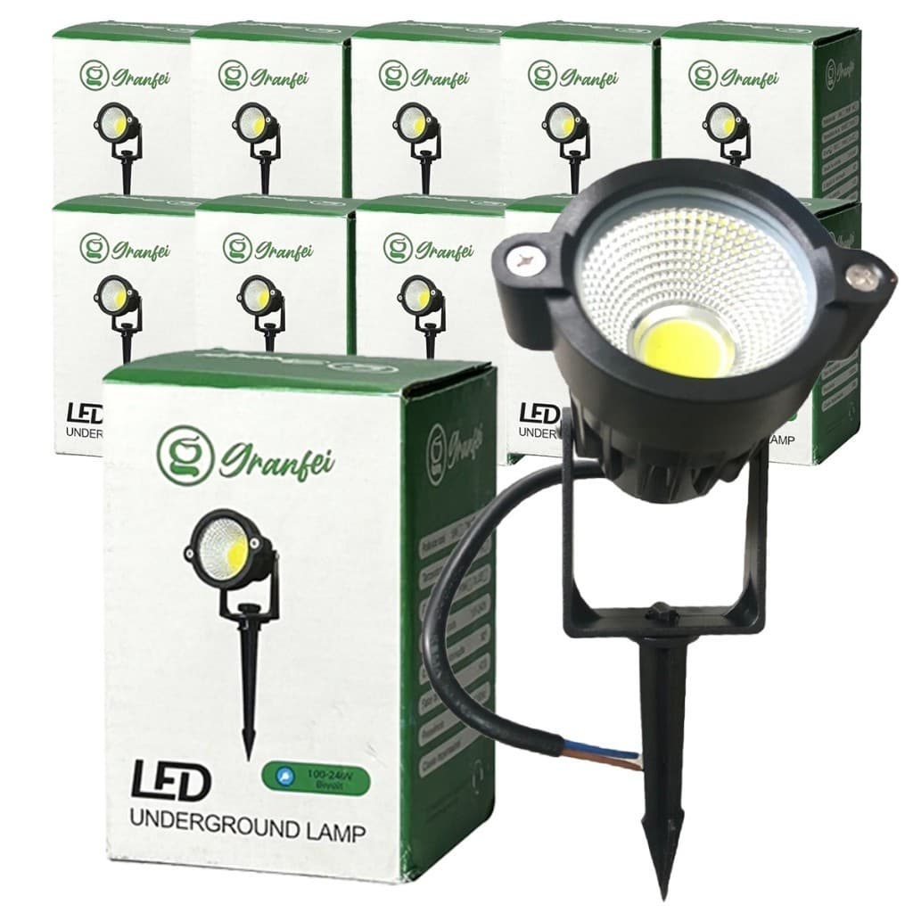 kit 10 un  Luminária Espeto Jardim 9W 15W  Cob Led  ip65  Prova Dágua Bivolt