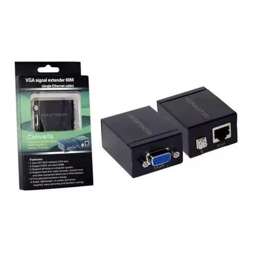 Extender Signal Vga 60M Extensor Vga 60M Cabo Cat5E Cat6