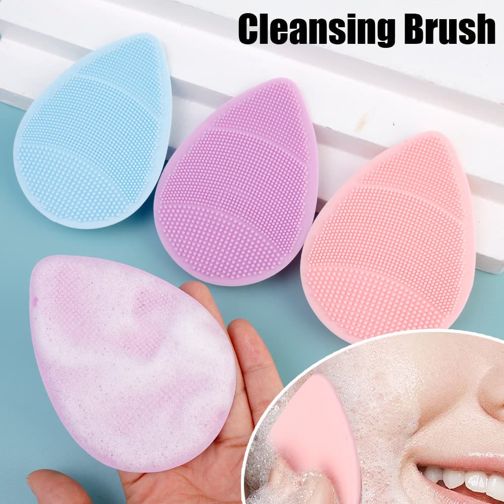 Ferramenta De Cuidados Com A Pele De Beleza-Massageador Esfoliante Facial-Silicone , Tipo Gota De Água-Escova De Limpeza