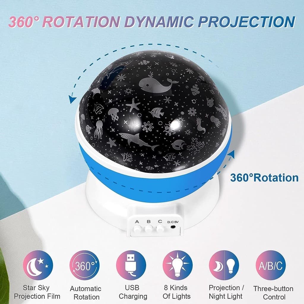 Luminaria Projetor De Estrela Globo Abajur Universo 360º