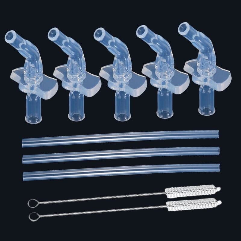 3 Palhetas De Silicone De Substituição 5 Conjunto De Bicos Sippy Spout Com 2 Escovas De Limpeza
