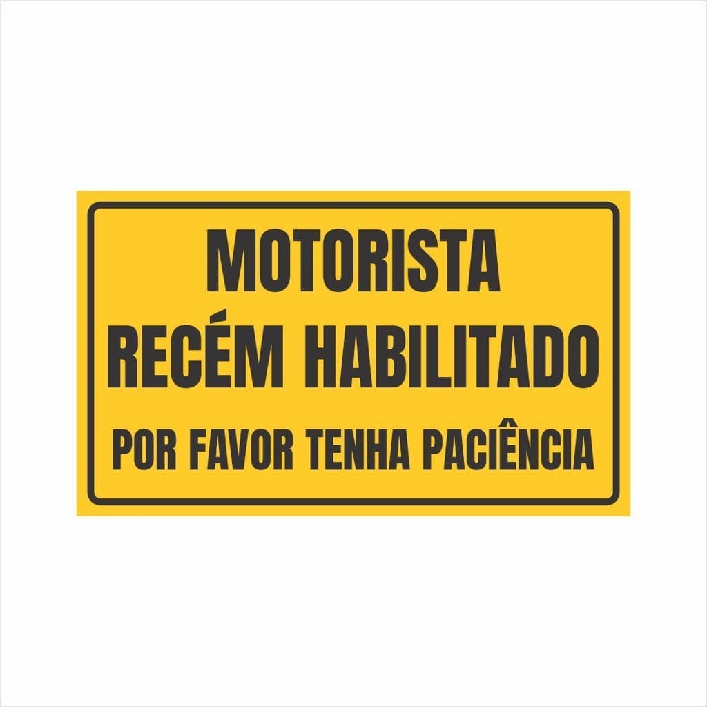 Adesivo Motorista Recém Habilitado