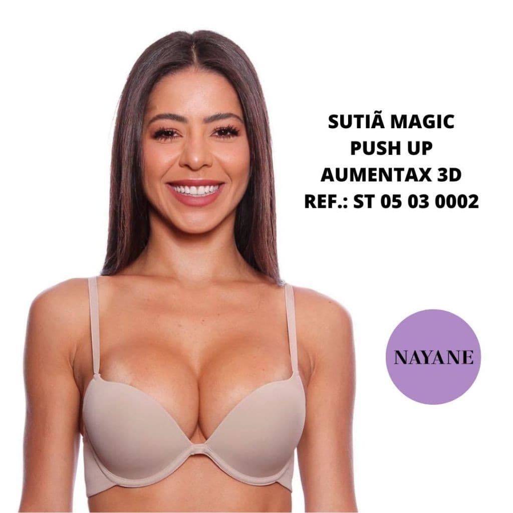 Sutiã magic push up aumentax 3D com bojo Nayane Rodrigues Ref.: ST532