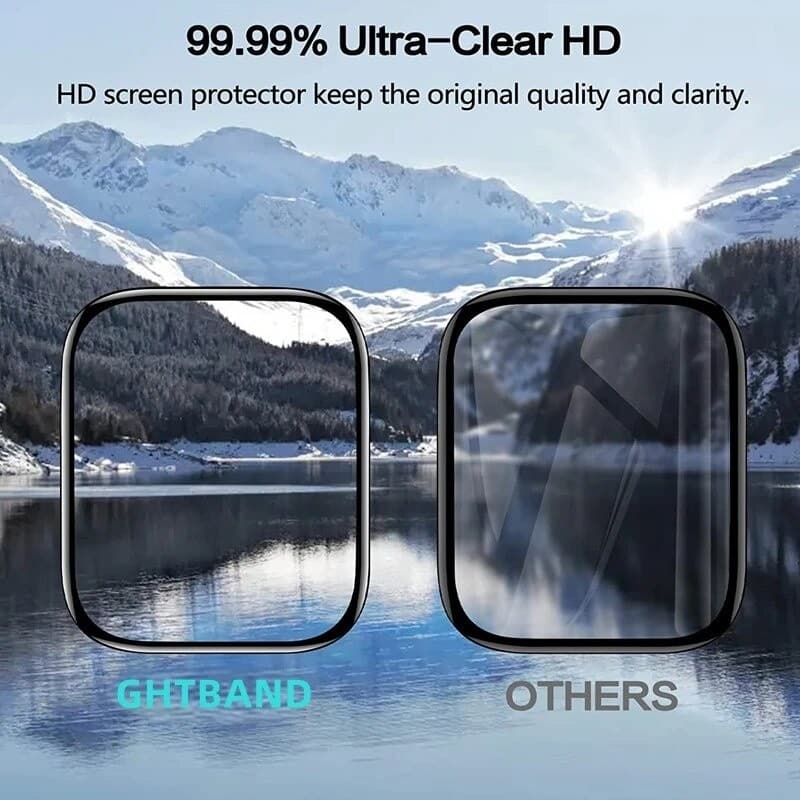 Pelicula Nano 3D Lateral Preta Silicone Compativel Apple Watch 38 40 41 42 44 45 mm seiro 2 3 4 5 6 7 SE