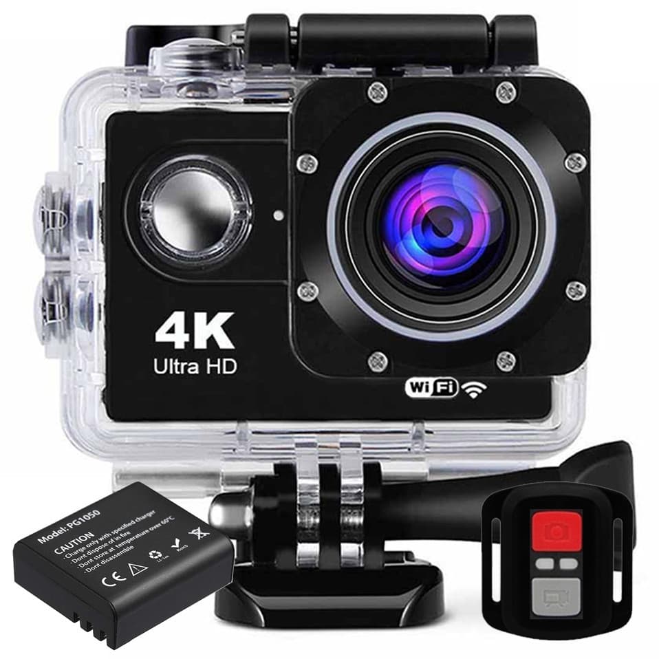 KIT Câmera De Ação M10 4K + Bateria Extra Controle Remoto Wifi Filmadora Sport Moto Bike Esportiva