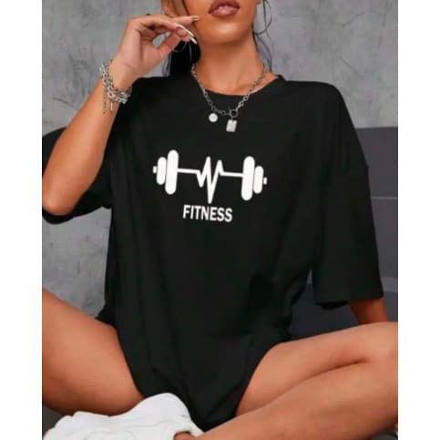 Camiseta Feminina Algodão Para Academia Treino Fitnes Projeto 2025