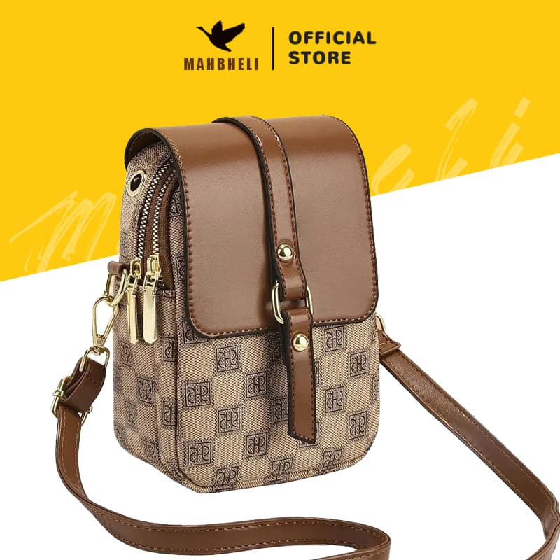 MAHBHELI Bolsa Mini Premium para Celular Crossbody e Ombro com Design Sofisticado