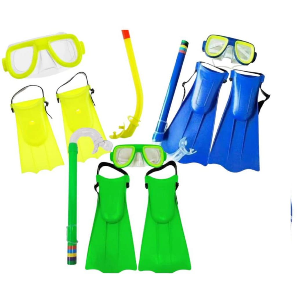 KIT SNORKEL MASCARA MERGULHO INFANTIL MERGULHO E PÉ DE PATO PISCINA E PRAIA MUITA DIVERSÃO SNORKEL