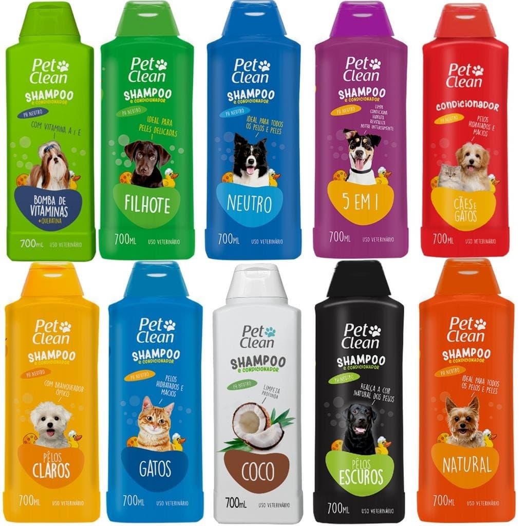 Shampoo Condicionador Pre Lavagem para Cachorro e Gato Pet Clean - 700 ml