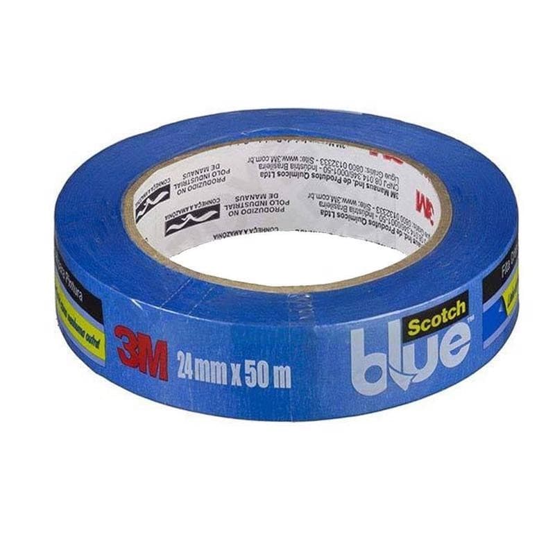 Fita crepe scotch blue 24mm x 50m 2090 3m azul
