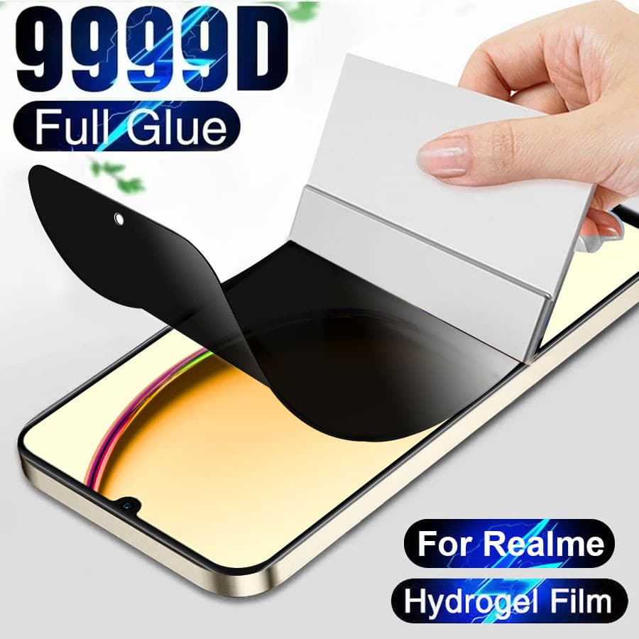 Película de Privacidade para Realme 14 13 12 11 10 Pro Plus C51 C53 C55 C67 Note 50 60 60X C75 C61 C33 C35 C30 Pelicula