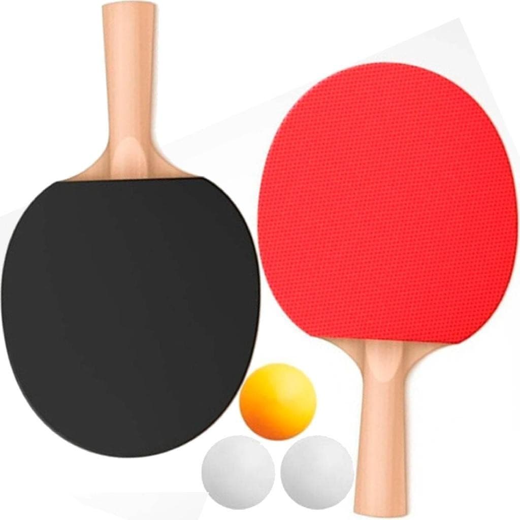 Kit 2 Conjuntos de Raquetes Ping Pong Tênis De Mesa  Bolinhas