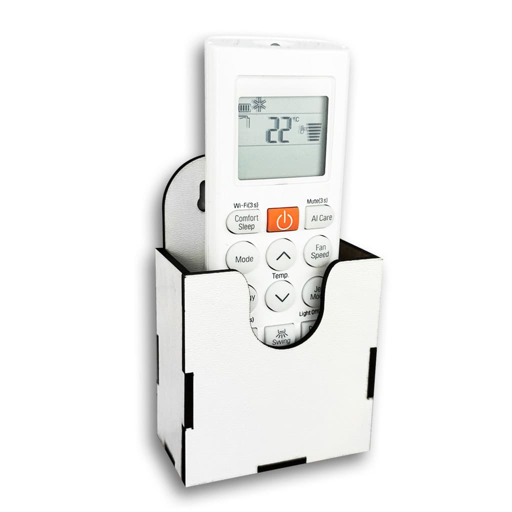Suporte De Parede Porta 1 Controle Remoto Ar Tv Ventilador Mdf