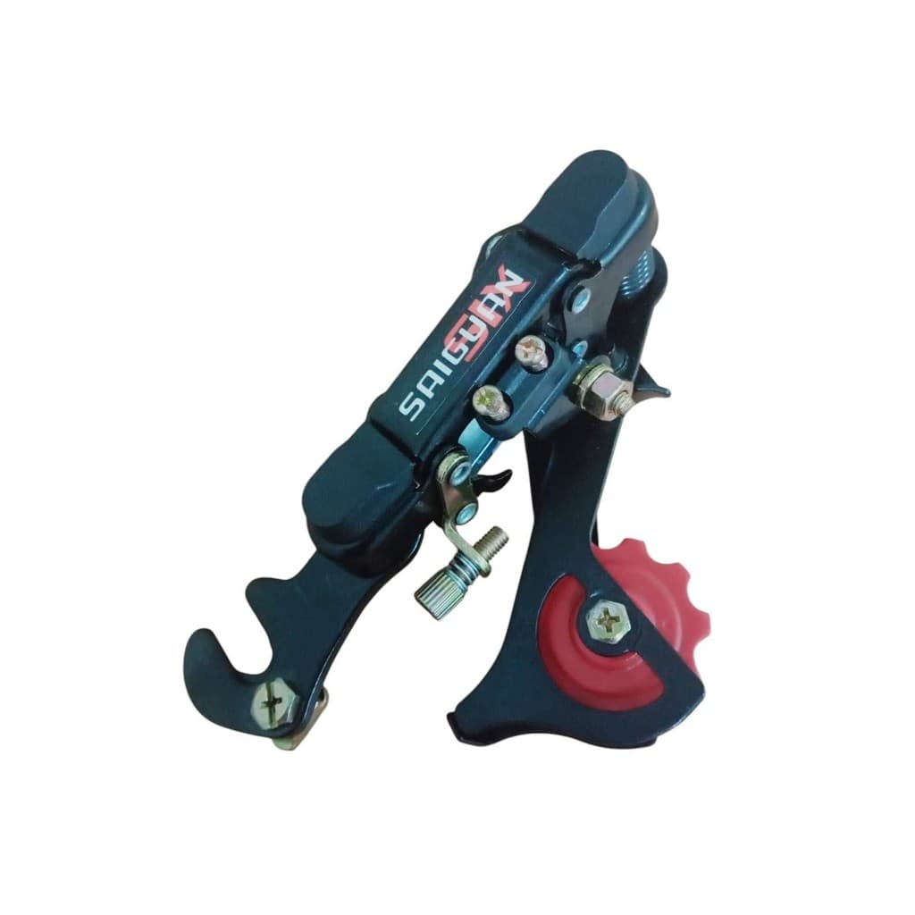 CAMBIO TRASEIRO 7V / 21V PRETO C/GANCHEIRA SAIGUAN P/ QUADRO DE AÇO