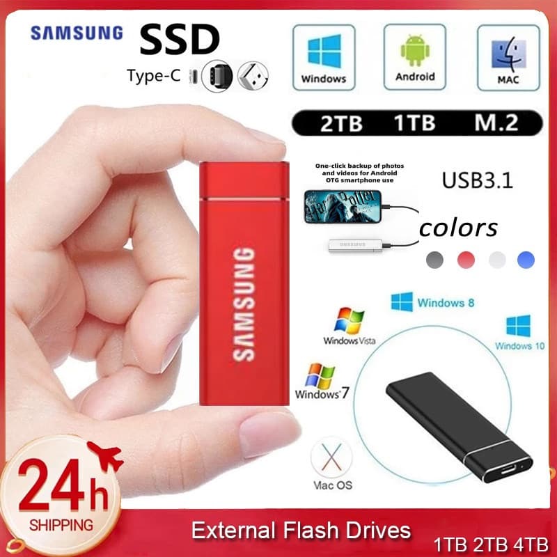 ❤ Disco Rígido Externo SSD 8TB Unidade De Estado Sólido 4TB 16TB 30TB Interface USB3.1TYPE-C 60TB/128TB Portátil HD 1TB/