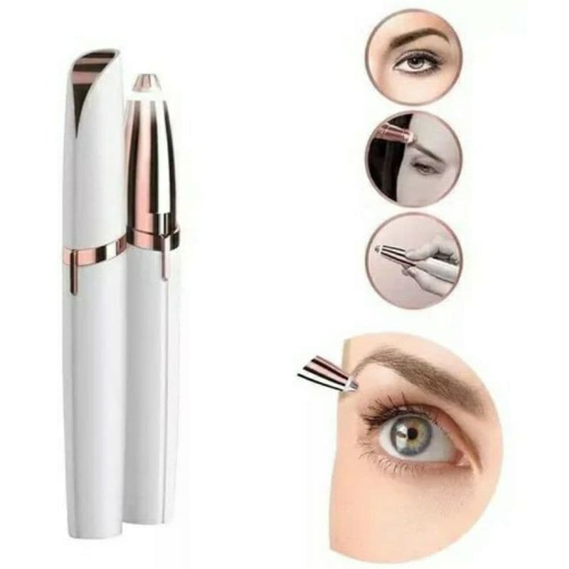 Depilador de Sobrancelha Elétrico Recarregável USB Caneta Aparadora Facial Feminino Indolor com Led