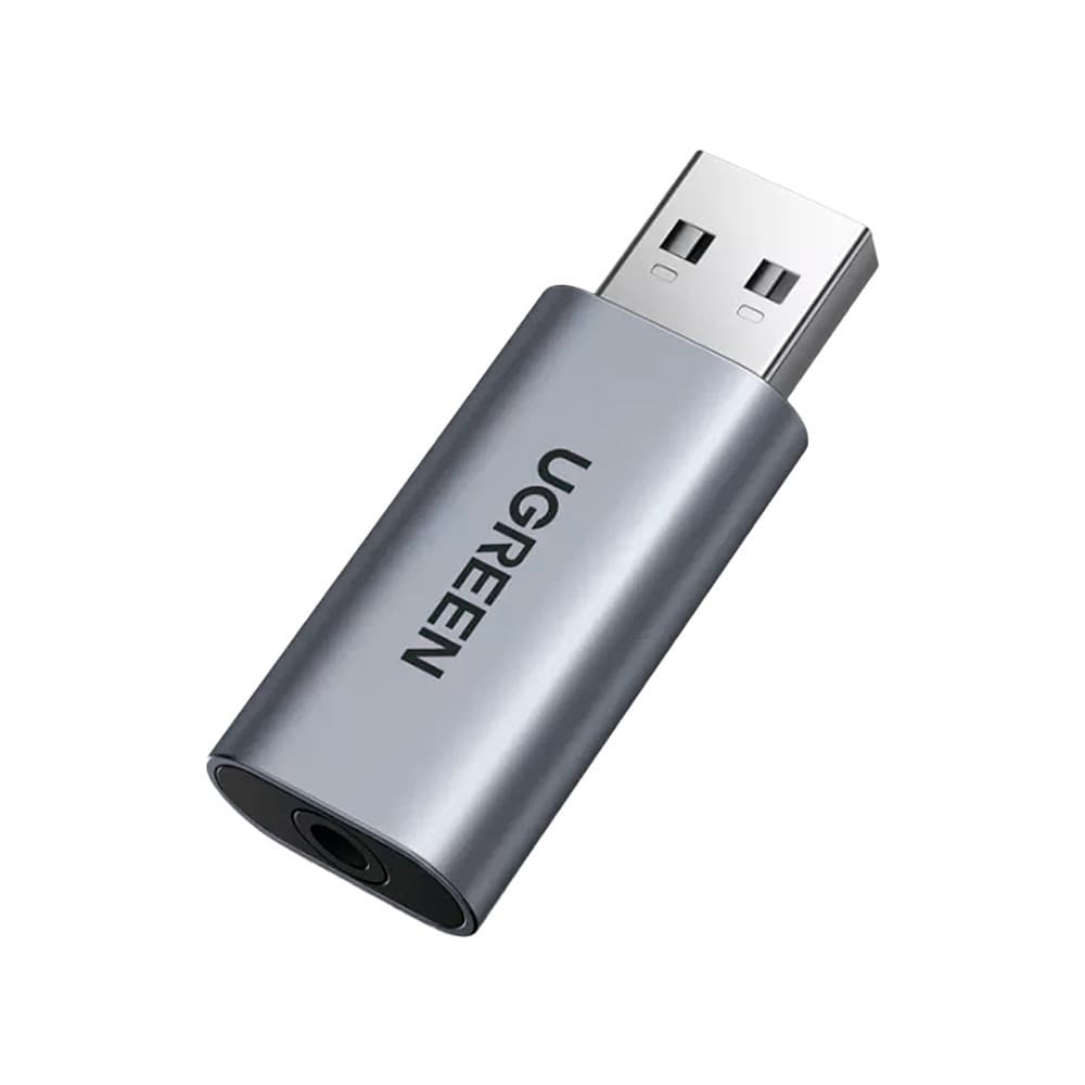 Ugreen Adaptador de Áudio Externo Usb 2.0 para 3,5 mm Suporta Plug