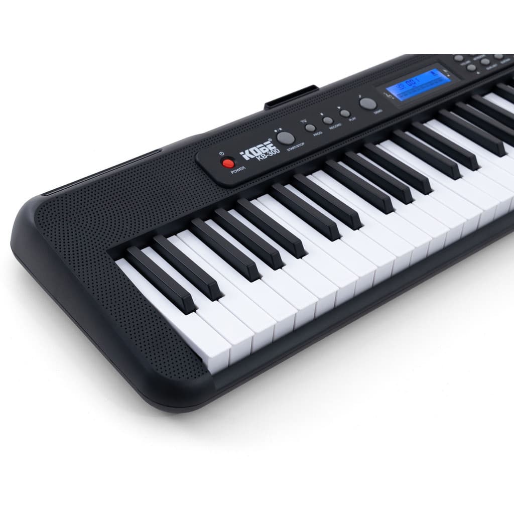 Teclado Musical Eletrônico Kobe KB-300 5/8 61 Teclas Sensíveis ao Toque com Pedal Sustain