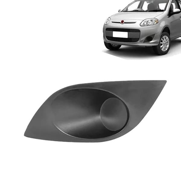 Moldura Grade Farol Milha Palio G5 Attractive 2012 2013 2014 2015 2016 2017 Preto sem Furo