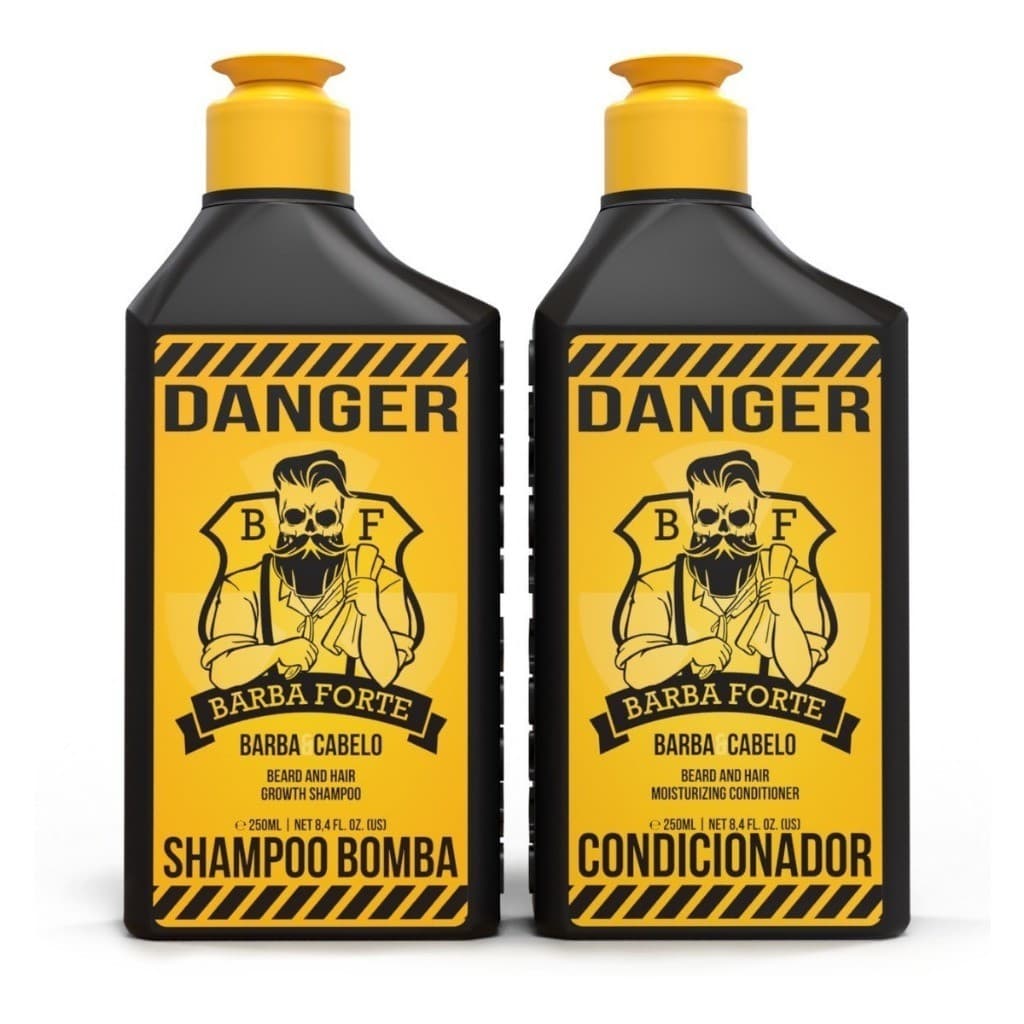 Combo Danger Shampoo 250ml E Condicionador 200ml Barba Forte - 2 produtos