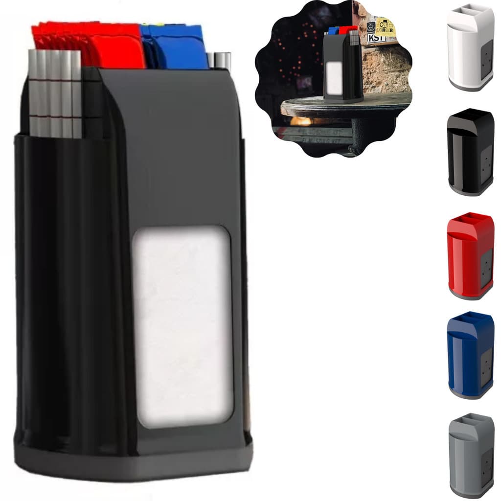 Kit com 24 Porta Guardanapo Mesa Canudo Sachê Multiuso Organizador Suporte Papel Lanchonete Triútil