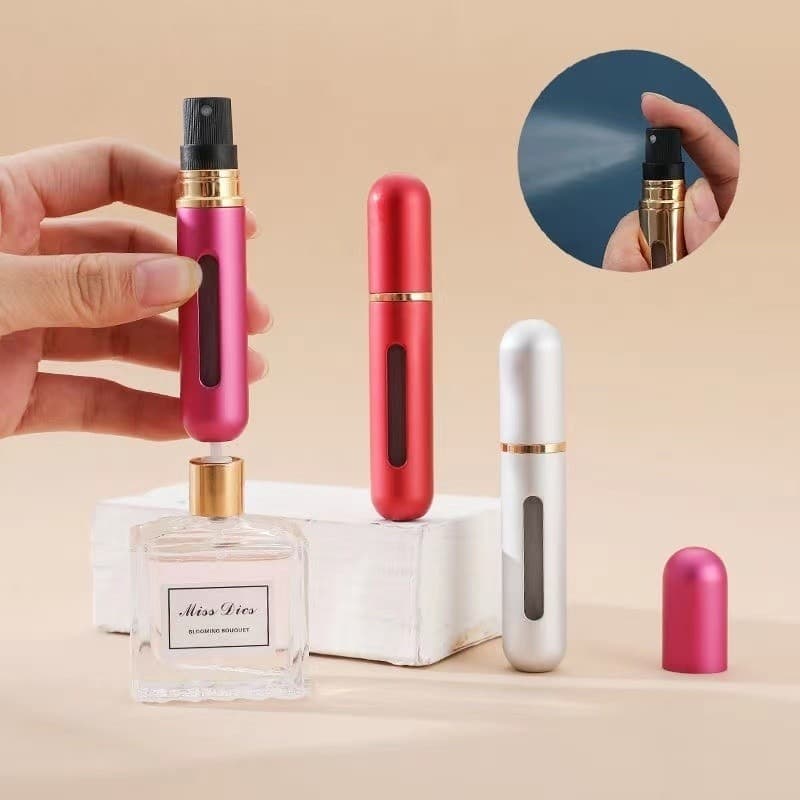 Mini Porta Perfume Portátil em Spray de 5ml Recarregavel para Viagem