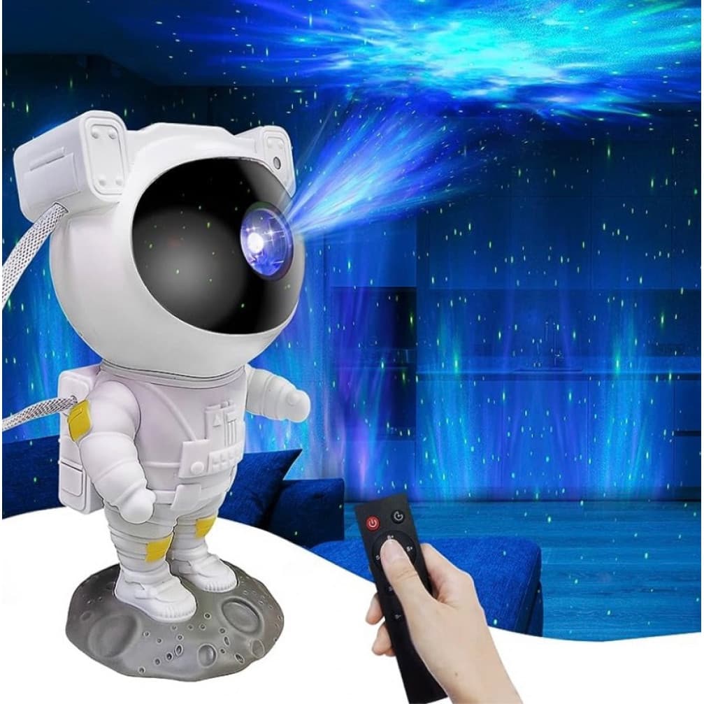 Astronauta Projetor Galaxia Robo Luminaria de Luz Espacial