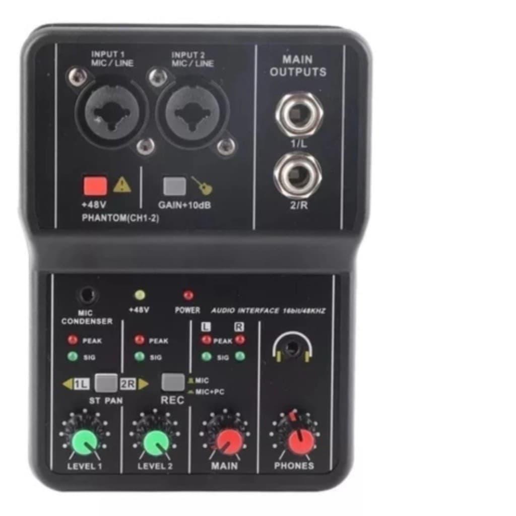 Mesa Mixer Placa De Som Interface De Audio Usb Pc