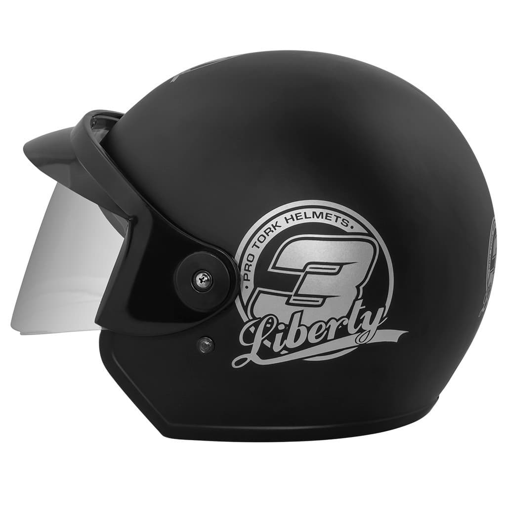 Capacete Aberto Moto Pro Tork Liberty 3 Solid Viseira Cristal Transparente Masculino Feminino Motoboy