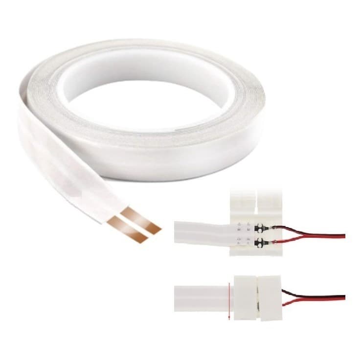 Kit 1,5mts Fita Elétrica 2vias 10a + 2conector Conecta