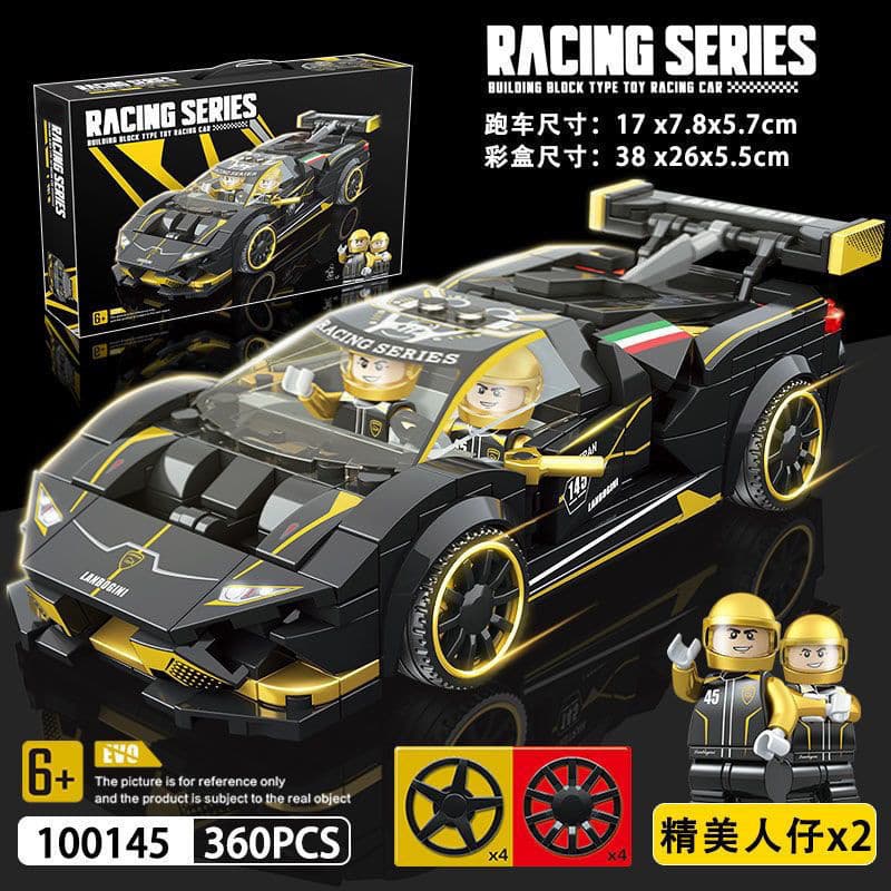 Lamborghini blocos de construção carro esportivo carro de corrida menino presente compatível Lego educacional motociclet