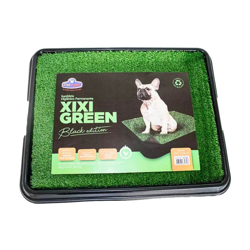 Sanitário Higiênico Xixi Green Black Pet Injet