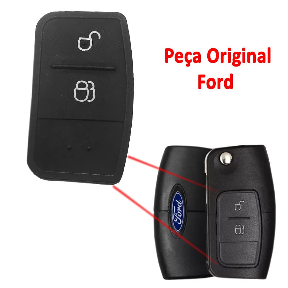Teclas Borracha Reparo Chave Ford Saveiro 2 botões