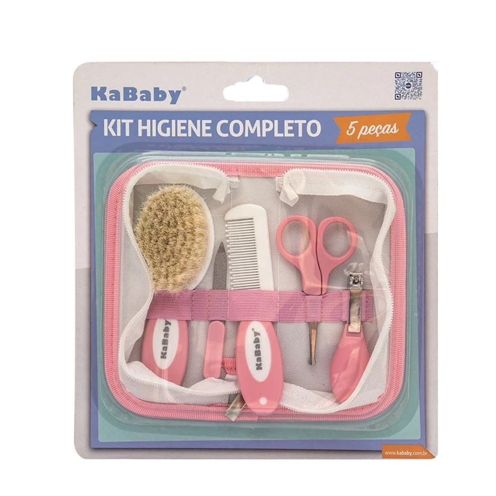 Kit Cuidados Higiene 5 Itens - Peças Rosa Kababy