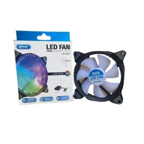 COOLER FAN RGB PARA GABINETE/CPU 120MM 1500RPM (KP-VR308)