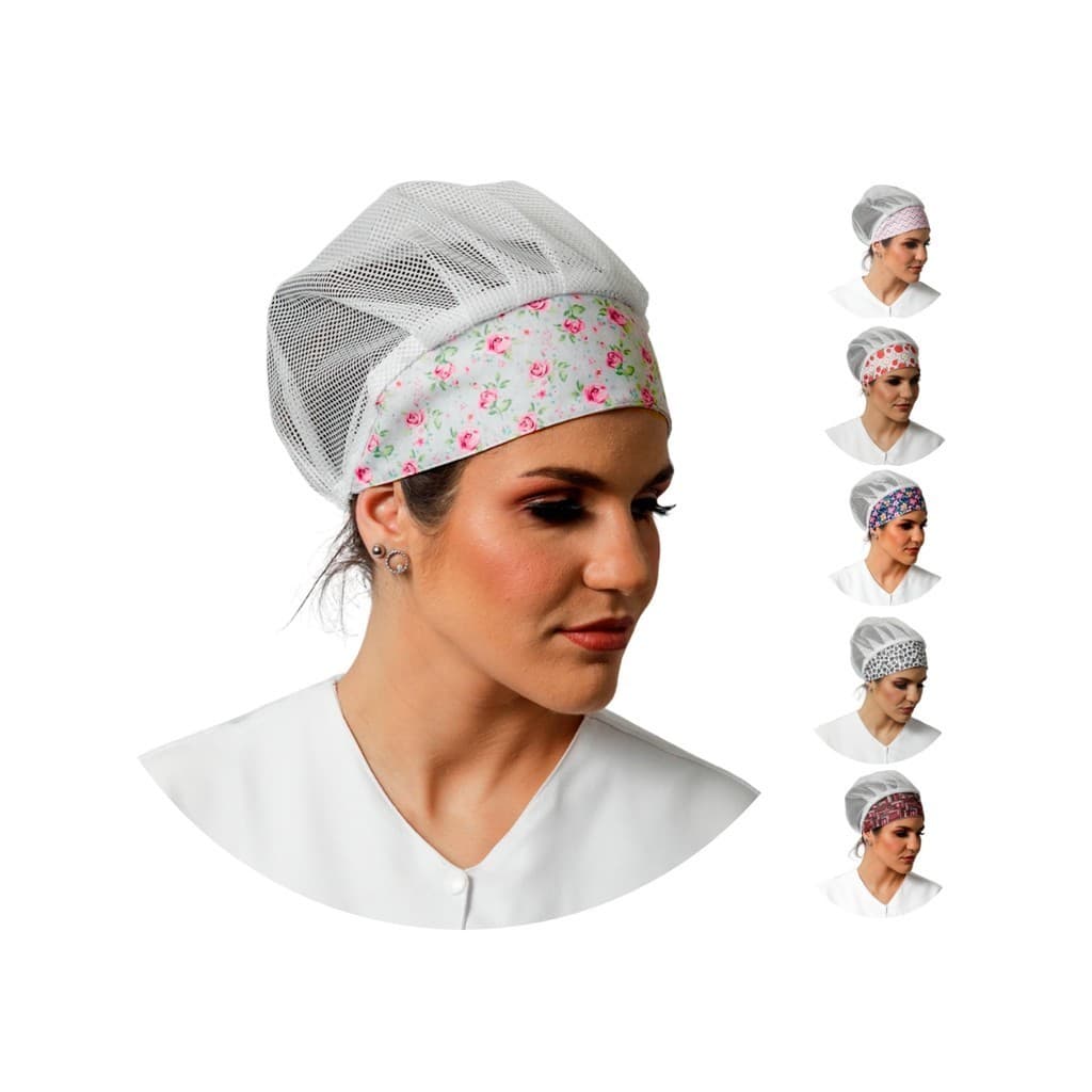 Touca de Redinha de Tela Uniforme para Cozinha Restaurante
